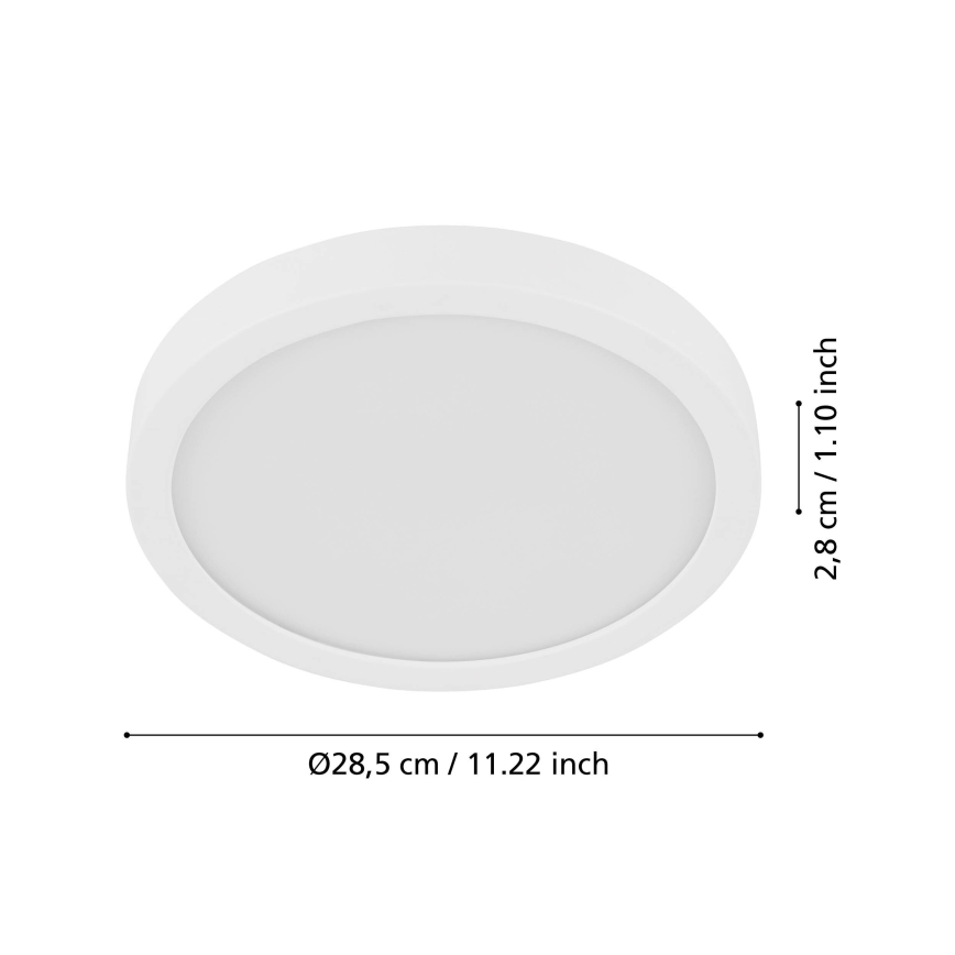 Eglo - Plafonnier LED avec capteur FUEVA LED/17W/230V 3000K Ø 28,5 cm (diam. 28,5 cm)