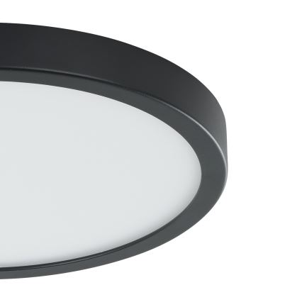 Eglo - Plafonnier LED avec capteur, 20,5 W / 230 V, 3000 K, noir, Ø 28,5 cm