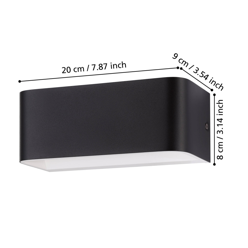 Eglo - Applique murale LED/10W/230V 3000K noir
