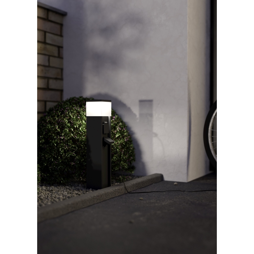 Eglo - Lampe d'extérieur avec 2 prises 1xE27/25W/230V IP54 anthracite