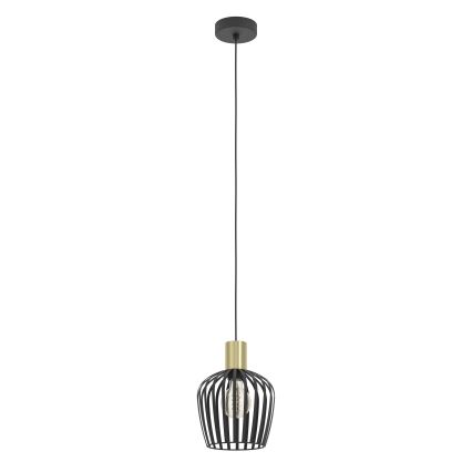 Eglo - Suspension filaire 1xE27/40W/230V noir/doré