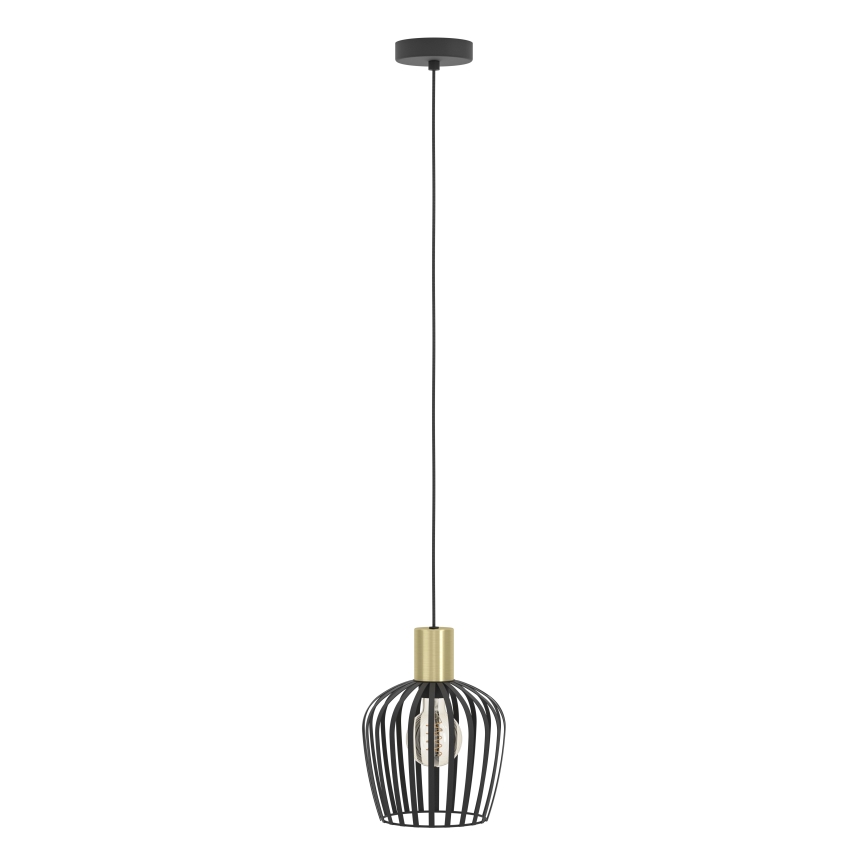 Eglo - Suspension filaire 1xE27/40W/230V noir/doré