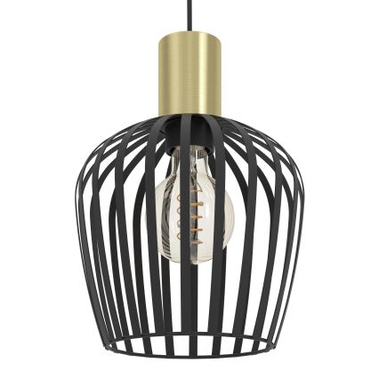 Eglo - Suspension filaire 1xE27/40W/230V noir/doré