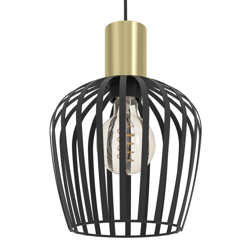 Eglo - Suspension filaire 1xE27/40W/230V noir/doré