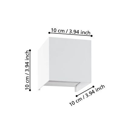 Eglo - Applique murale 2xLED/1,5W/230V 3000K blanc