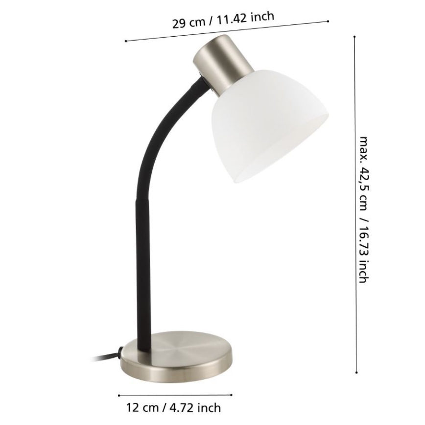Eglo - Lampe de table 1xE14/25W/230V chrome mat