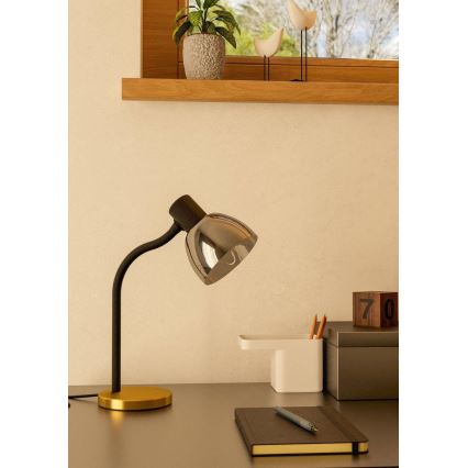 Eglo - Lampe de table 1xE14/25W/230V doré/noir