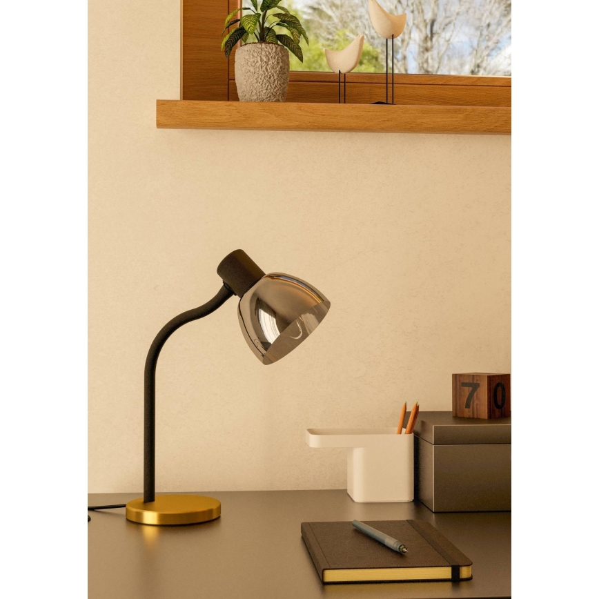 Eglo - Lampe de table 1xE14/25W/230V doré/noir