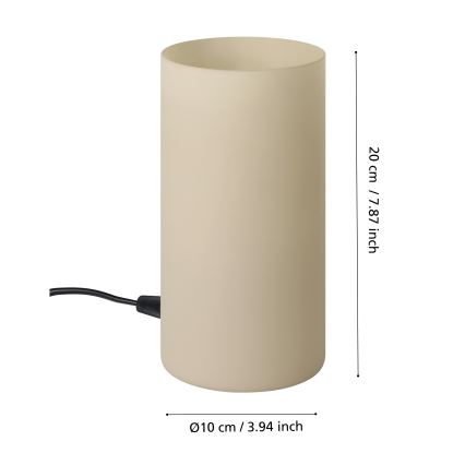 Eglo - Lampe de table 1xE14/40W/230V beige