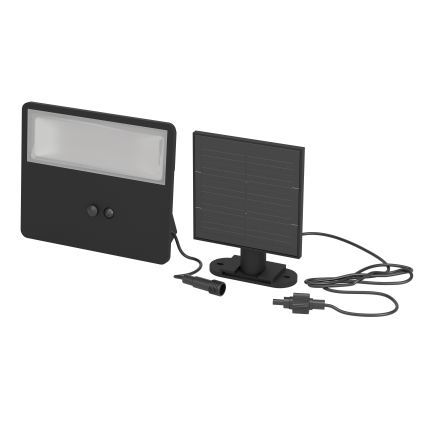 Eglo - Applique murale solaire à LED avec détecteur LED/6,7W/3,7V 2400 mAh IP44 noire