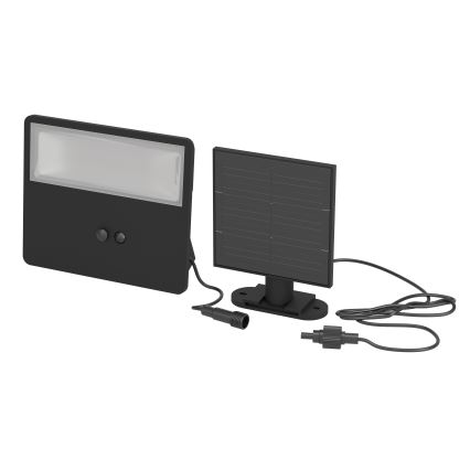 Eglo - Applique murale solaire LED avec détecteur de mouvement, 8,7 W / 3,7 V 3600 mAh, IP44, noir