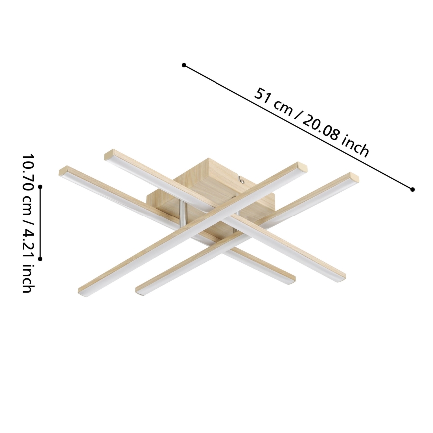 Eglo - Plafonnier LED/20,5W/230V doré