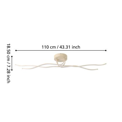 Eglo - Plafonnier LED LED/37W/230V brun