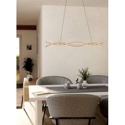 Eglo - Suspension LED sur câble LED/35W/230V beige