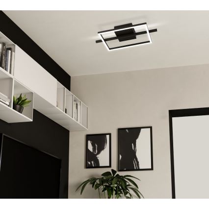 Eglo - Plafonier RGBW à intensité variable LED/17W/230V 2700-6500K noir + télécommande