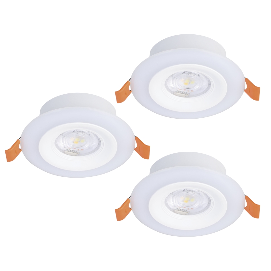 Eglo - LOT 3x Spot RGBW encastrable salle de bain à intensité variable 3xLED/3,8W/230V 2700-6500K IP44 + télécommande