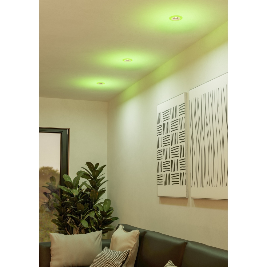 Eglo - LOT 3x Spot RGBW encastrable salle de bain à intensité variable 3xLED/3,8W/230V 2700-6500K IP44 + télécommande