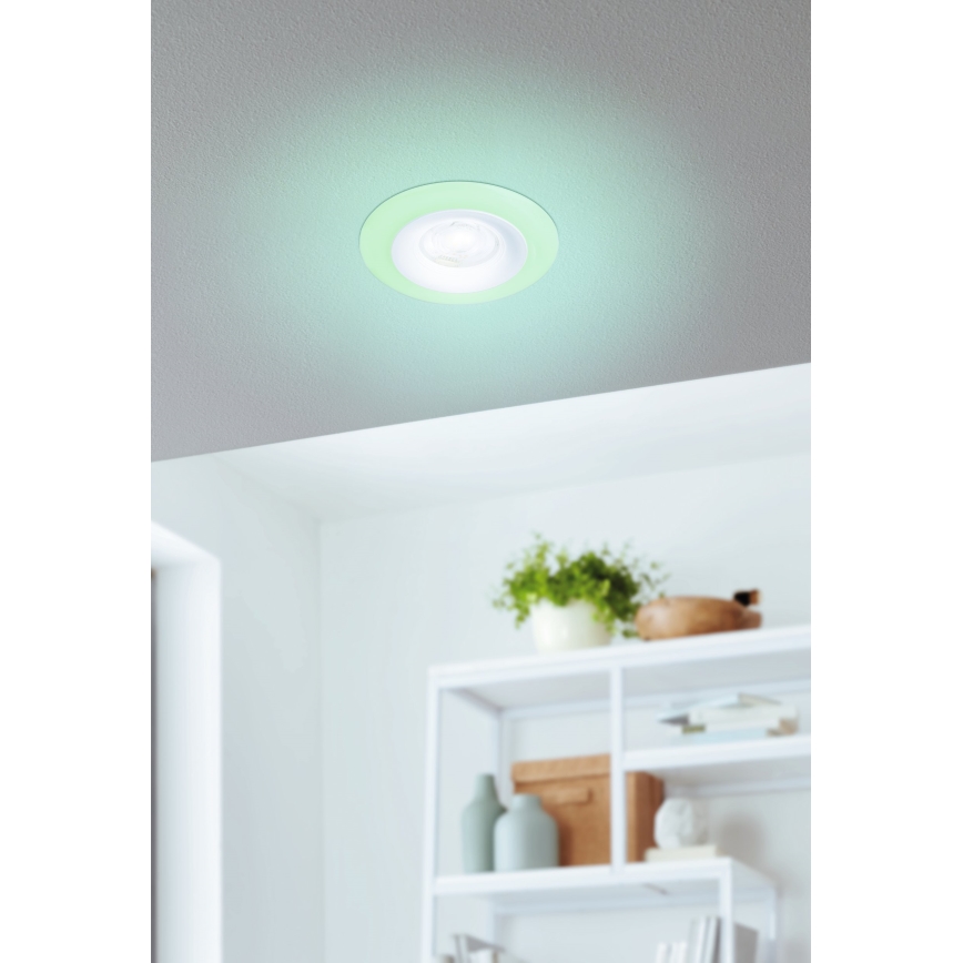 Eglo - LOT 3x Spot RGBW encastrable salle de bain à intensité variable 3xLED/3,8W/230V 2700-6500K IP44 + télécommande