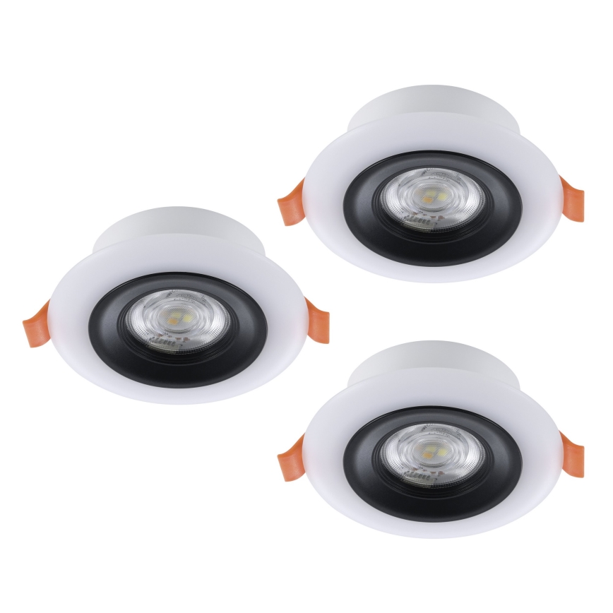 Eglo - Lot de 3 spots encastrables LED RGBW dimmables pour salle de bains LED/3,8 W/230 V/2700–6500 K/IP44 + télécommande