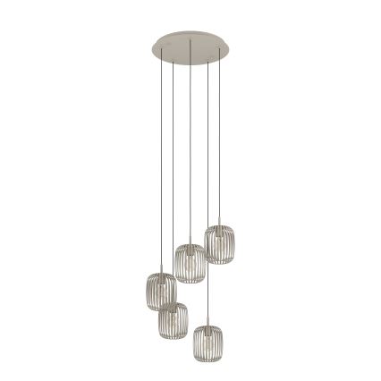 Eglo - Suspension sur câble 5xE27/40W/230V beige