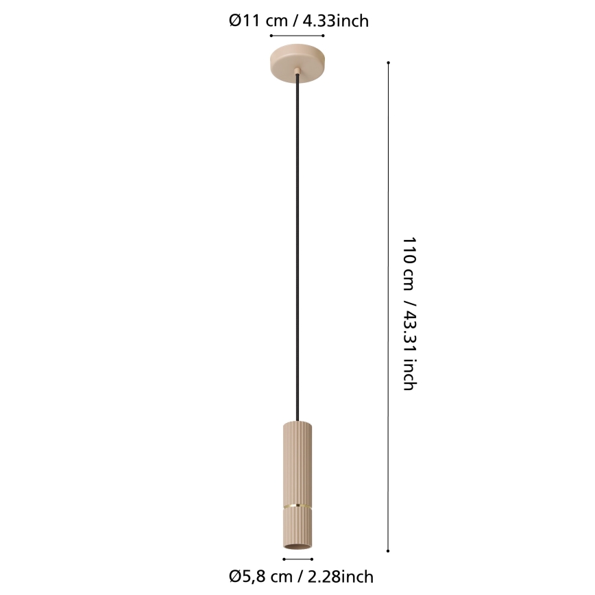 Eglo - Suspension filaire LED 1xGU10/5W/230V 3000K beige