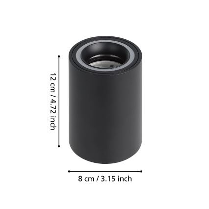 Eglo - Spot RGBW à intensité variable LED/4,9W/230V 2700-6500K noir