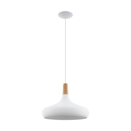 Eglo - Suspension sur câble 1xE27/40W/230V Ø 40 cm, blanche