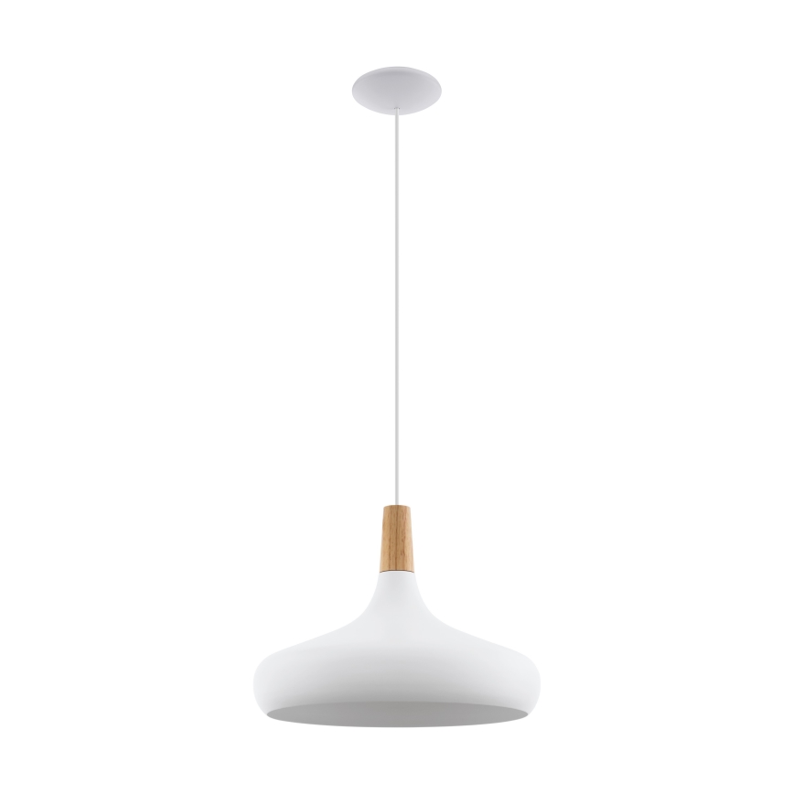 Eglo - Suspension sur câble 1xE27/40W/230V Ø 40 cm, blanche
