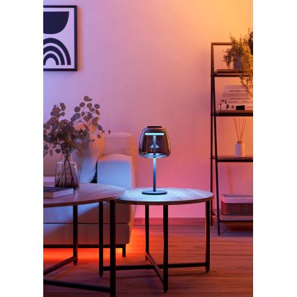 Eglo - Lampe de table dimmable LED RGBW LED/7,7W/230V 2700-6500K verre fumé