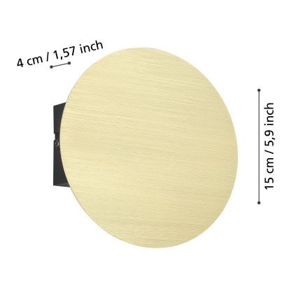 Eglo - Applique murale LED/4W/230V 3000K doré