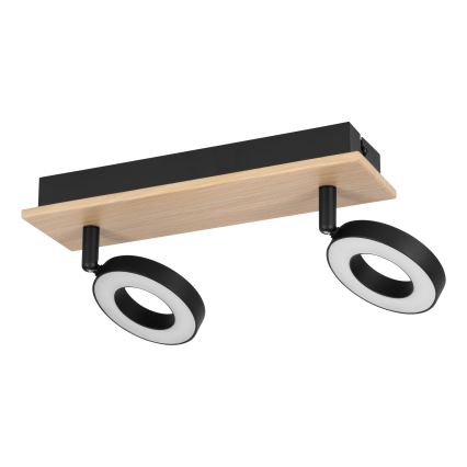 Eglo - Spot LED 2xLED/4,2W/230V noir/marron