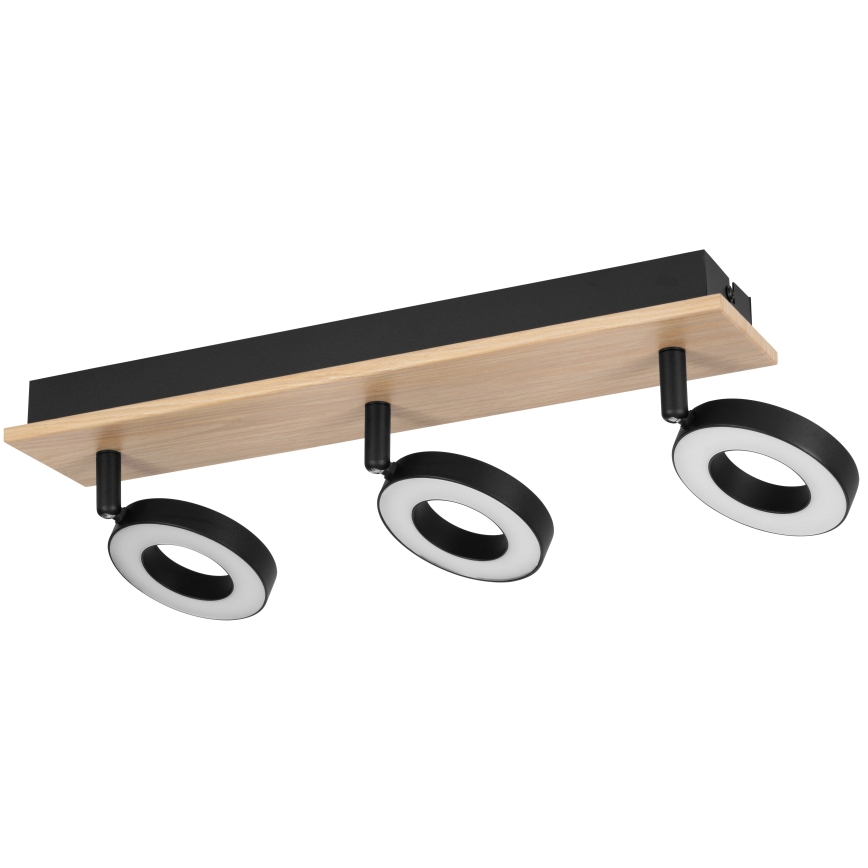 Eglo - Spot LED 3xLED/4,2W/230V noir/marron