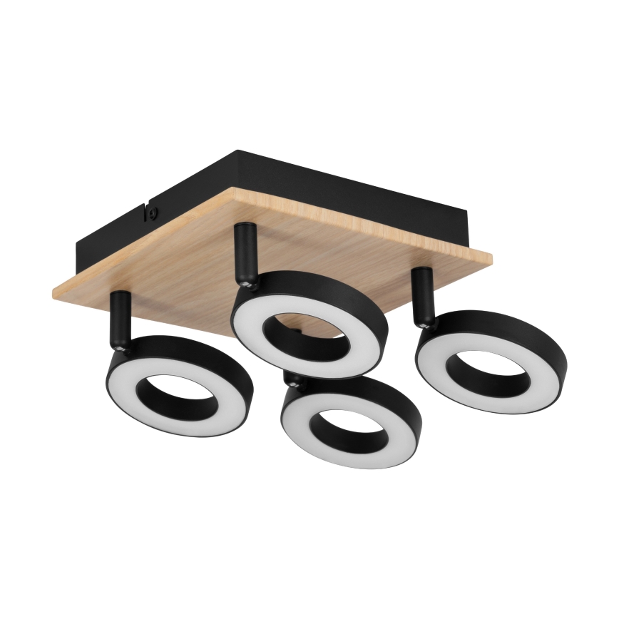 Eglo - Spot LED 4xLED/4,2W/230V noir/marron