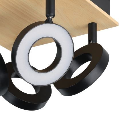 Eglo - Spot LED 4xLED/4,2W/230V noir/marron