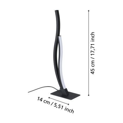 Eglo - Lampe de table LED/12W/230V 4000K noir