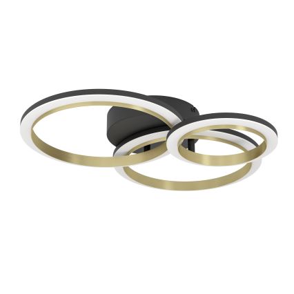 Eglo - Plafonnier à intensité variable LED/20W/230V 4000K noir/doré