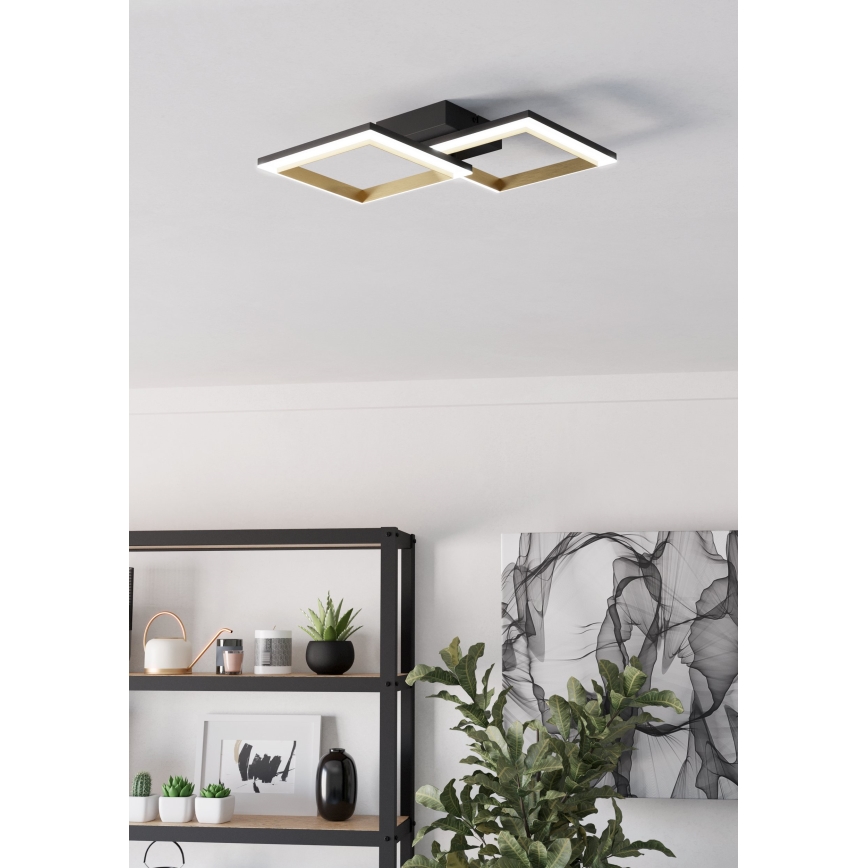 Eglo - Plafonnier à intensité variable LED/18,4W/230V 4000K noir/doré