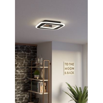 Eglo - Plafonnier à intensité variable LED/20W/230V 2700-6500K noir + télécommande