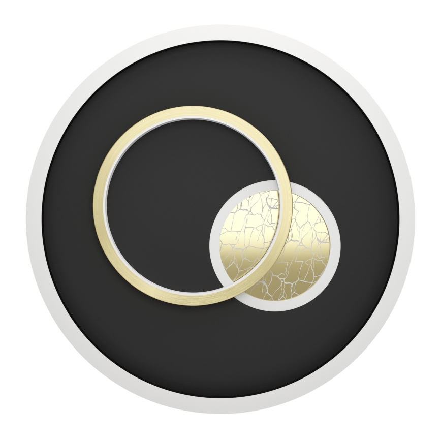 Eglo - Plafonnier LED 14W/230V + LED 8,5W Ø 38 cm noir/doré