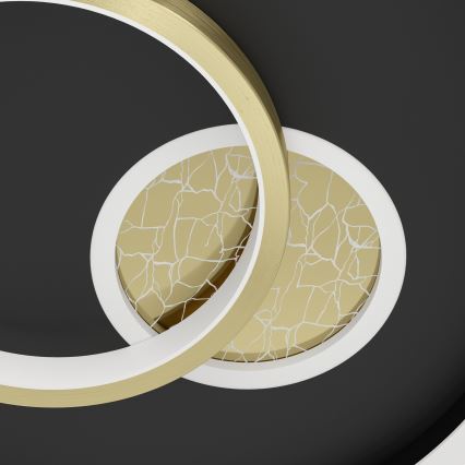 Eglo - Plafonnier LED 14W/230V + LED 8,5W Ø 38 cm noir/doré