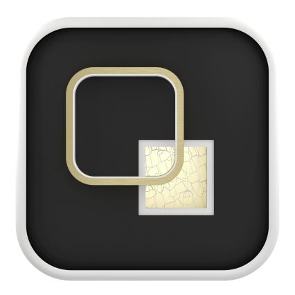 Eglo - Plafonnier LED 16,2 W/230 V + LED 9,2 W, 38x38 cm, noir/doré