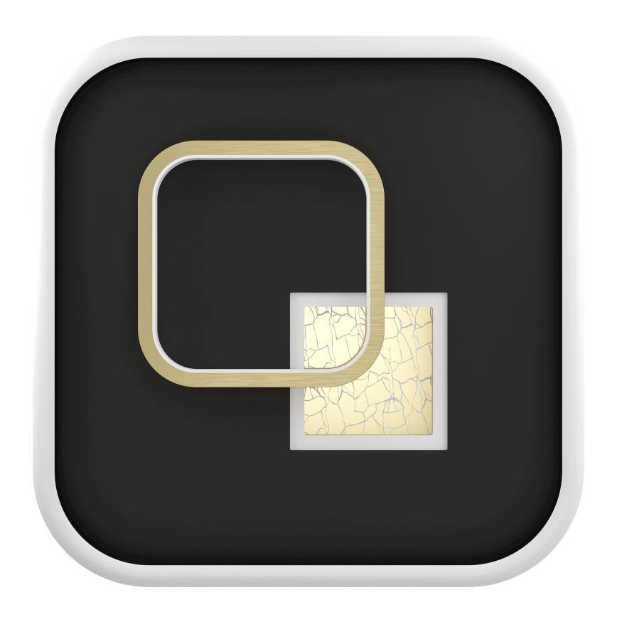 Eglo - Plafonnier LED 16,2 W/230 V + LED 9,2 W, 38x38 cm, noir/doré