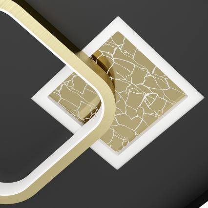 Eglo - Plafonnier LED 16,2 W/230 V + LED 9,2 W, 38x38 cm, noir/doré