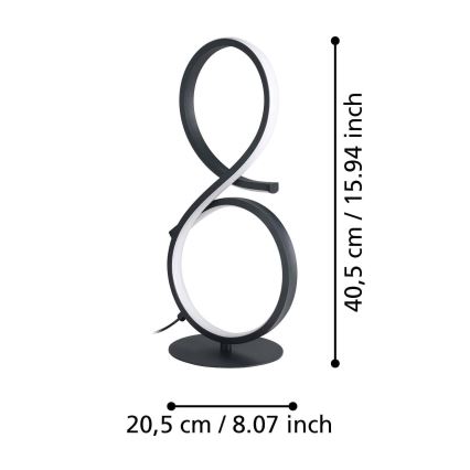 Eglo - Lampe de table LED/11,4W/230V 3000K noir