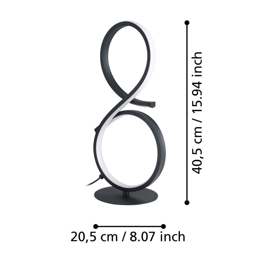 Eglo - Lampe de table LED/11,4W/230V 3000K noir