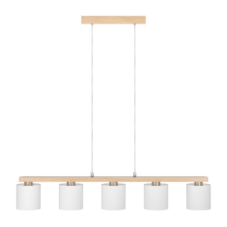 Eglo - Lustre suspendu sur câble 5xE27/28W/230V