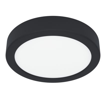 Eglo - Plafonnier LED pour salle de bains, 7,5 W/230 V, 2700/4000/6500 K, Ø 16,6 cm, IP44, noir