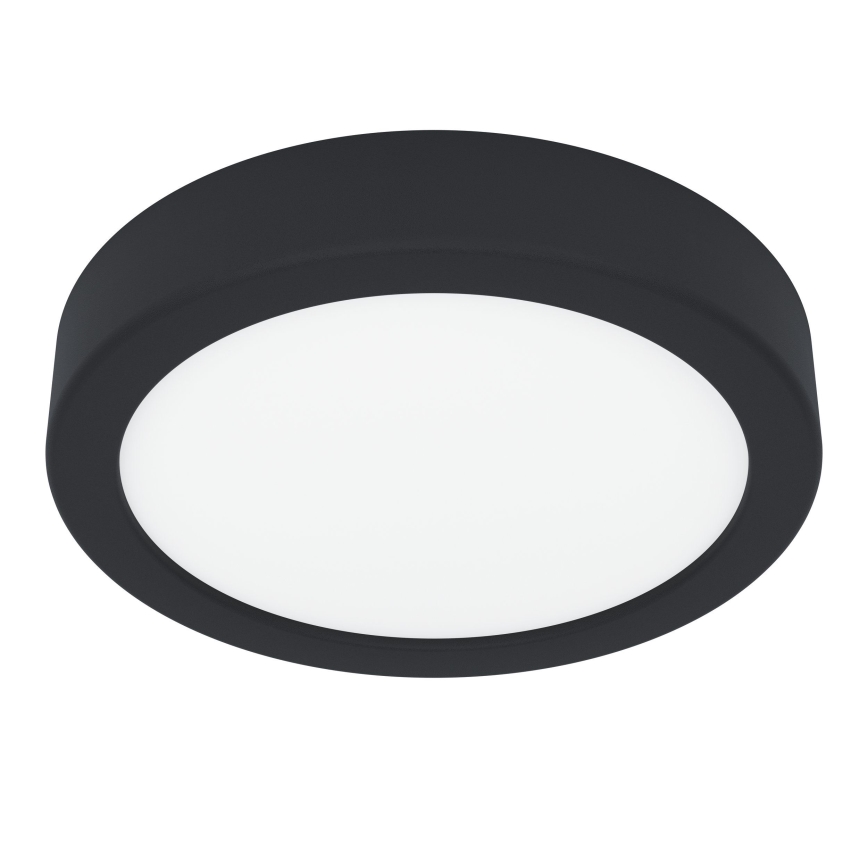 Eglo - Plafonnier LED pour salle de bains, 7,5 W/230 V, 2700/4000/6500 K, Ø 16,6 cm, IP44, noir