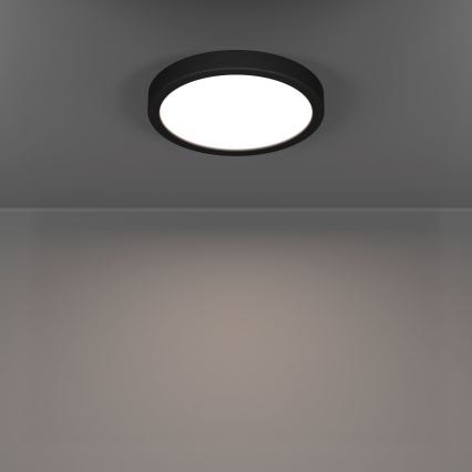 Eglo - Plafonnier LED pour salle de bains, 11,5 W / 230 V, Ø 21,1 cm, IP44, noir