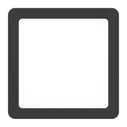 Eglo - Plafonnier LED pour salle de bains, 7 W, 230 V, 15 x 15 cm, IP44, noir